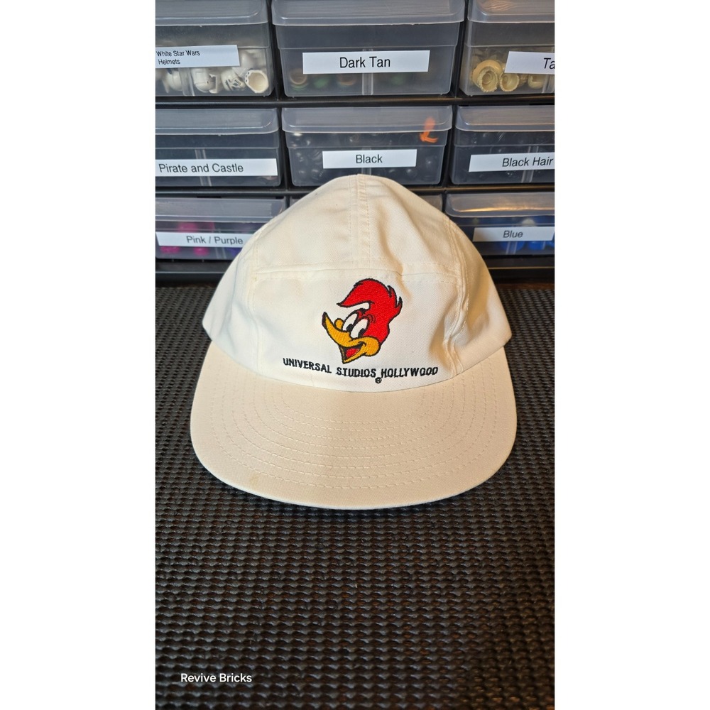 Rare Vintage Universal‎ Studios Tour Hollywood Woody Woodpecker Hat Cap White